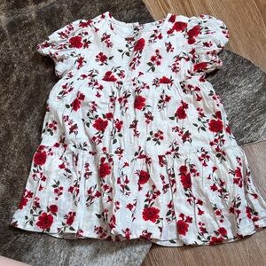 Old Navy Floral Kids Dress - Red and White